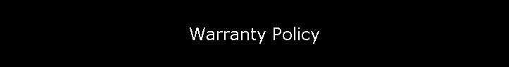 Warranty Policy